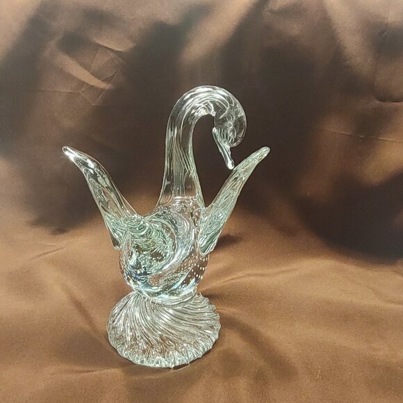 Vintage Murano Art Glass Goose/Swan w/Air Bubbles Heavy - Picture 2 of 15